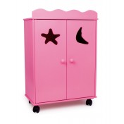 Armoire de poupée Rose fluo