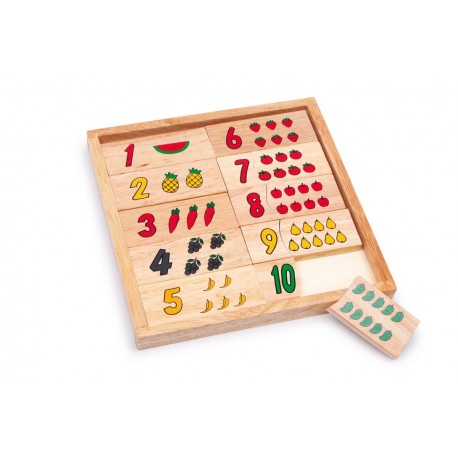 Puzzle en bois Apprendre les chiffres - fruits