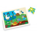 Puzzle en bois oeil de boeuf Animaux