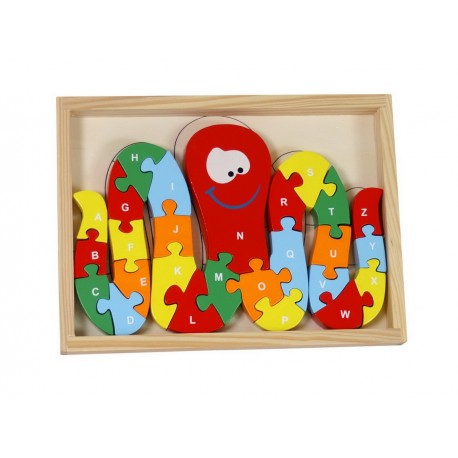 Puzzle en bois Alphabet de pieuvre