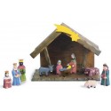 Crèche avec figurines