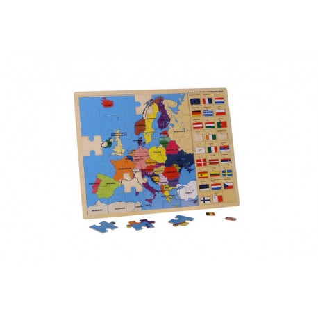 Puzzle L'Europe et ses drapeaux