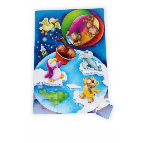 Puzzle géant Tour du monde», 48 pcs. 