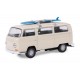 Voiture miniature VW Bus T2 + planche à voile 