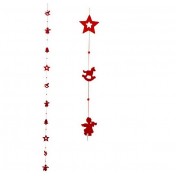 Guirlande de feutre Motif de Noël», rouge 